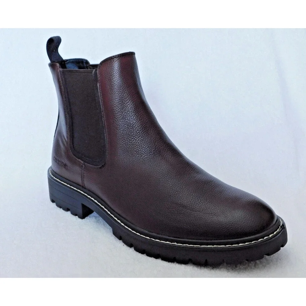 M4 Calvin Klein Dark Brown Men's Letrel Almo Boots Size 11.5